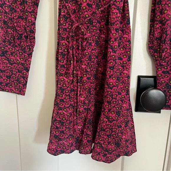 REBECCA VALLANCE Rosette Belted Floral-Print Silk Crepe De Chine Mini Dress - Picture 11 of 16